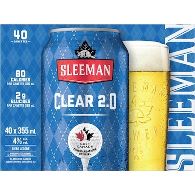 Sleemans Bière Clear 2.0 (Pièce d’identité requise au moment du ramassage) 40x355.0 ml, 0,38 $/100ml