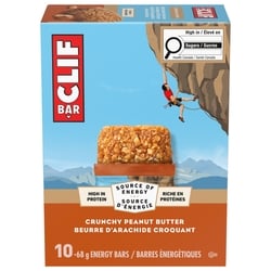 Clif Barres énergétiques Beurre d’arachide croquant 10x68.0 g, 2,94 $/100g