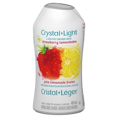 Crystal Light Préparation pour boisson liquide Jolie limonade-fraise 48 ml, 8,94 $/100ml