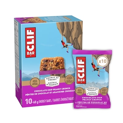 CLIF Energy Bars, Chocolate Chip Peanut Crunch Granola Bar 10x68.0 g, $3.38/100g