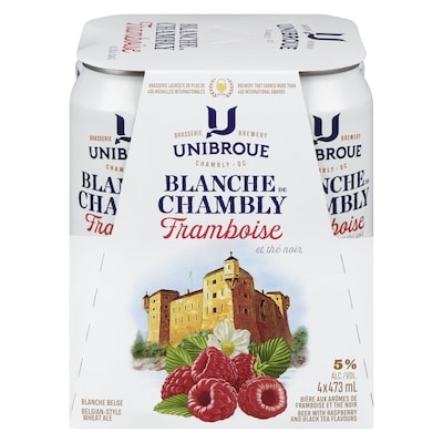 Unibroue Beer With Raspberry And Black Tea Flavours Belgian-Style Wheat Ale (ID required at pick-up) 4x473.0 ml, $0.82/100ml