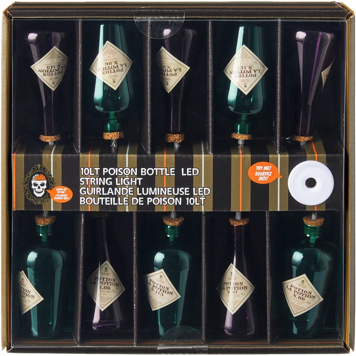 Life at Home LED Poison Bottle String Lights 10 Count 1 ea, $15.00/1ea