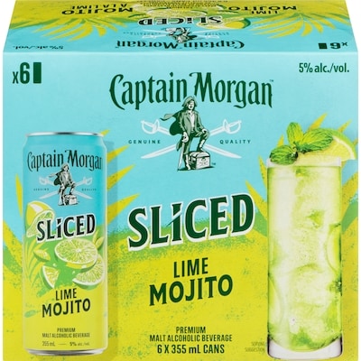 Captain Morgan Alcoholic Beverage Lime Mojito (ID required at pick-up) 6x355.0 ml, $0.66/100ml
