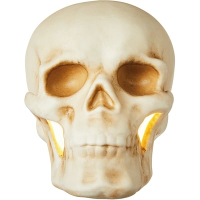 LED Ceramic Skull Decoration - 5 in