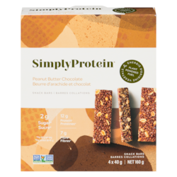 Simply Protein Snack Bars Peanut Butter Chocolate 4x40.0 g, $6.25/100g