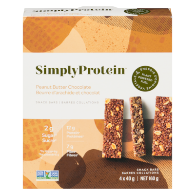 Simply Protein Snack Bars Peanut Butter Chocolate 4x40.0 g, $6.25/100g