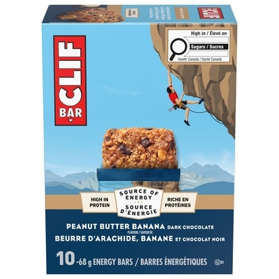 CLIF Energy Bars, Peanut Butter Banana Dark Chocolate, Granola Bar 10x68.0 g, $2.65/100g