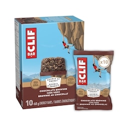 Clif Barres énergétiques, brownie au chocolat, barre granola, riche en protéines 10x68.0 g, 2,79 $/100g
