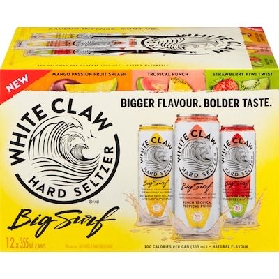 WHITE CLAW Alcoholic Beverage Variety Pack (ID required at pick-up) 12x355.0 ml, $0.62/100ml