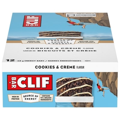CLIF Energy Bars Cookies & Crème Pack of 12, Granola Bar 12x68.0 g, $3.68/100g