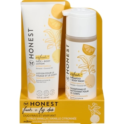 The Honest Company Duo frais et vivifiant refresh vanille citronnée 2 ea, 25,99 $/1ch