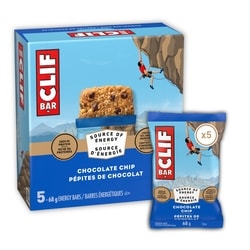 Clif Barres énergétiques Pépites de chocolat, teneur élevée en protéines 5x68.0 g, 2,35 $/100g