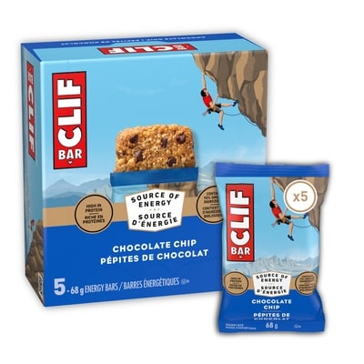 Clif Barres énergétiques Pépites de chocolat, teneur élevée en protéines 5x68.0 g, 2,94 $/100g
