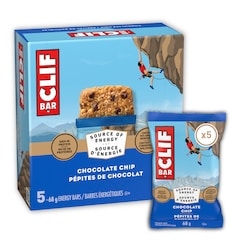 Clif Barres énergétiques BAR Pépites de chocolat 5x68.0 g, 2,35 $/100g
