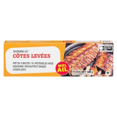 null Entièrement cuit côtes levées miel ail 680 g, 1,47 $/100g