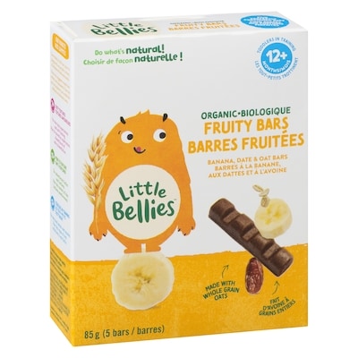 Barres fruitées biologique barres à la banane, aux dattes et à l'avoine 12+ mois