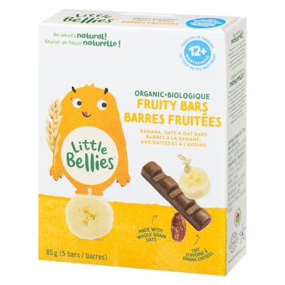 Barres fruitées biologique barres à la banane, aux dattes et à l'avoine 12+ mois