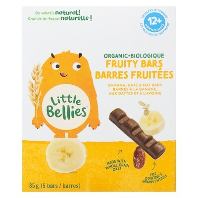 Barres fruitées biologique barres à la banane, aux dattes et à l'avoine 12+ mois