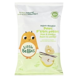 Little Bellies Collations multigrains biologique p'tites pattes poire et vanille 10+ mois 35 g, 11,40 $/100g