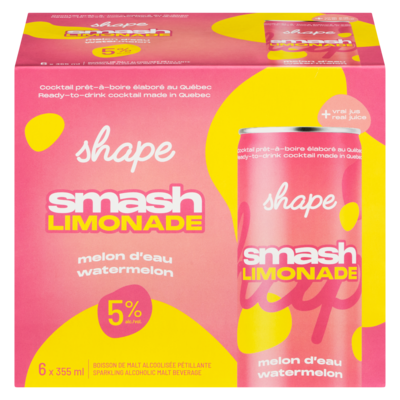 null Boisson de malt alcoolisée pétillante smash limonade melon d'eau (Pièce d’identité requise au moment du ramassage) 6x355.0 ml, 0,75 $/100ml