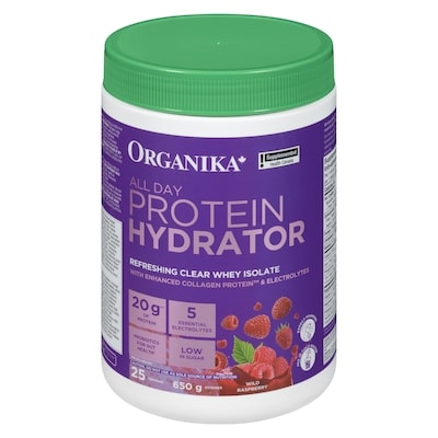 Organika All Day Protein Hydrator Powder Wild Raspberry 650 g, $12.92/100g