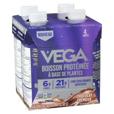 Boisson protéinée à base de plantes chocolat crémeux aromatisé