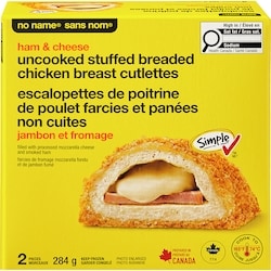 Ham and Cheese Uncooked Stuffed Breaded Chicken Breast Cutlettes