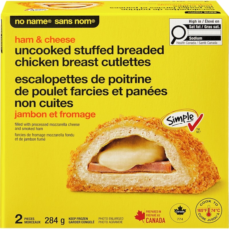 Ham and Cheese Uncooked Stuffed Breaded Chicken Breast Cutlettes