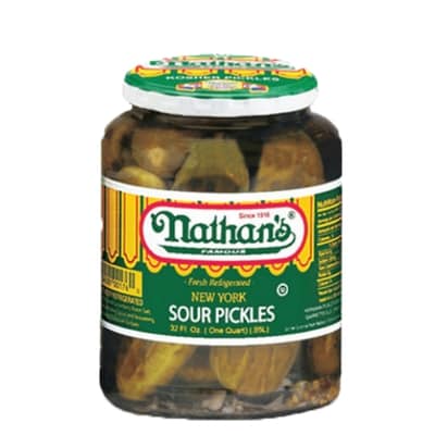 Nathan Cornichons kasher 1 l, 0,80 $/100ml