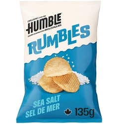 Humble Sea Salt Rumbles Ripple Organic Potato Chips 135 g, $3.70/100g