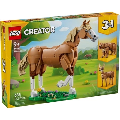 LEGO Creator 3en1 Le Cheval Magnifique, Ensemble de Construction 31166 1 ea, 65,00 $/1ch