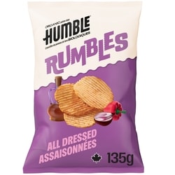 Humble All Dressed Rumbles Ripple Organic Potato Chips 135 g, $3.70/100g