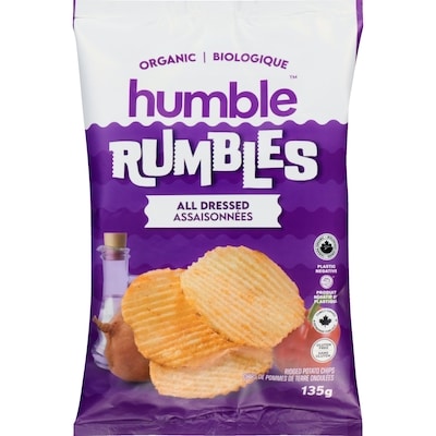 Humble Ridged Potato Chips All Dressed Organic 135 g, $2.59/100g