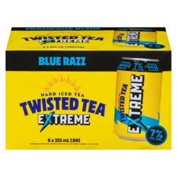 Twisted Tea Hard Iced Tea Blue Razz (ID required at pick-up) 6x355.0 ml, $0.70/100ml