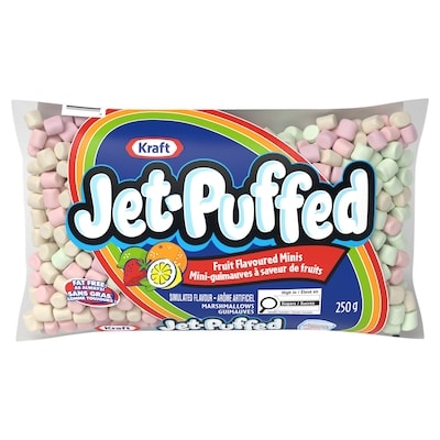 Jet-Puffed Fruit Flavoured Mini Marshmallows 250 g, $1.60/100g