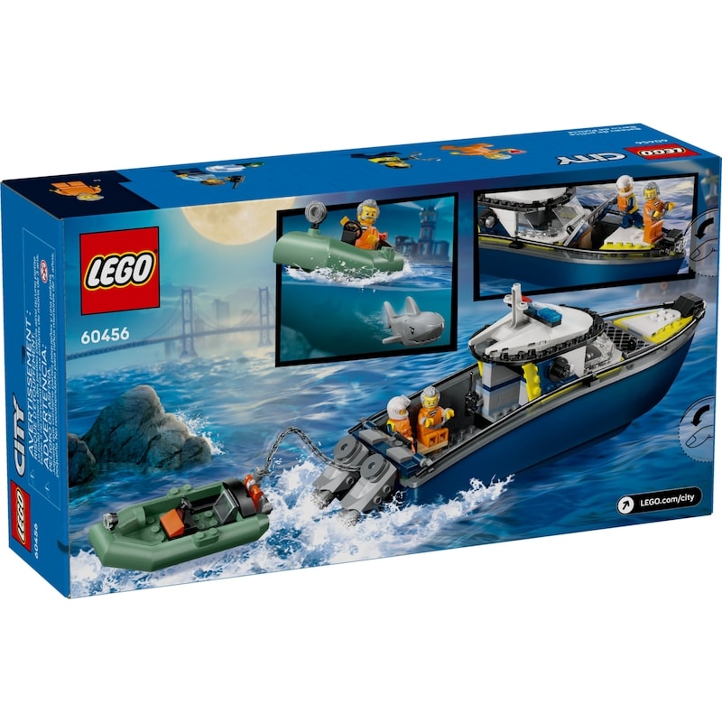 City Police Boat Chase Building Toy 60456