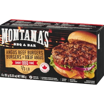 Burgers de bœuf angus bbq fumé