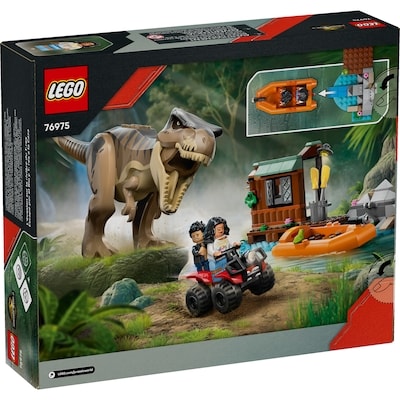 Jurassic World L’Évasion sur la Rivière du T.rex, Ensemble de Construction avec Figurine de Dinosaure 76975