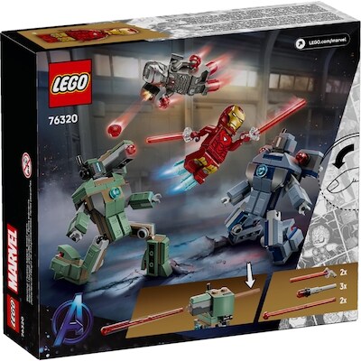 Marvel Iron Man et War Machine contre les Hammer Drones, Jouet de Construction 76320