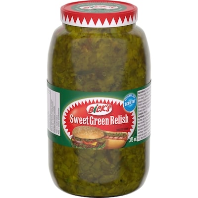 Bicks Sweet Green Relish 375 ml, $1.46/100ml