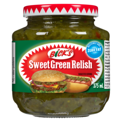 Bicks Sweet Green Relish 375 ml, $1.20/100ml