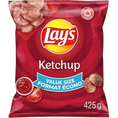 Lay’s Croustilles assaisonnées Ketchup, format écono 425 g, 1,53 $/100g