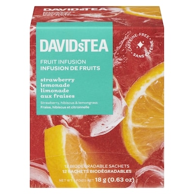 DAVIDsTEA Fruit Infusion Strawberry Lemonade 18 g, $61.06/100g