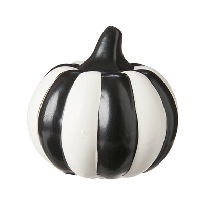 null Décoration de citrouille en céramique à rayures 1 ea, 5,00 $/1ch