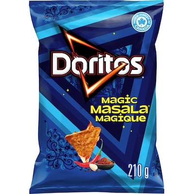 Doritos Chips tortilla aromatisées Masala magique 210 g, 2,61 $/100g
