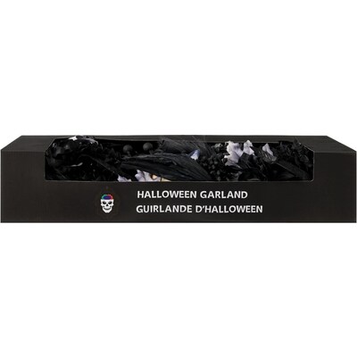 null Guirlande de crânes et d’hortensias noirs 1 ea, 29,00 $/1ch