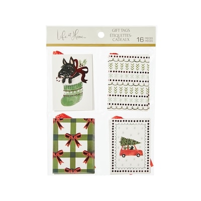 Life at Home Ensemble de 16 étiquettes-cadeaux – boucles 16 ea, 0,19 $/1ch
