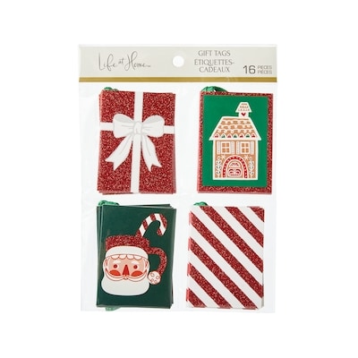 Life at Home Ensemble de 16 étiquettes-cadeaux – père Noël 16 ea, 0,19 $/1ch