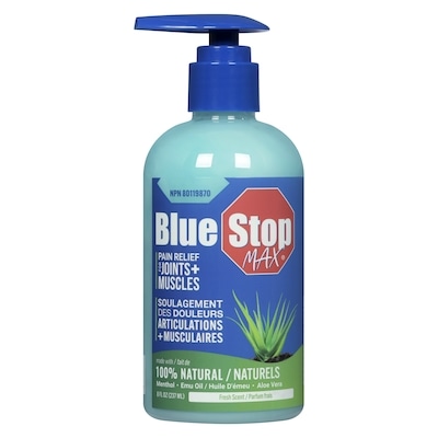 Blue Stop Max Soulagement des douleurs articulations + musculaires parfum frais 237 ml, 10,54 $/100ml