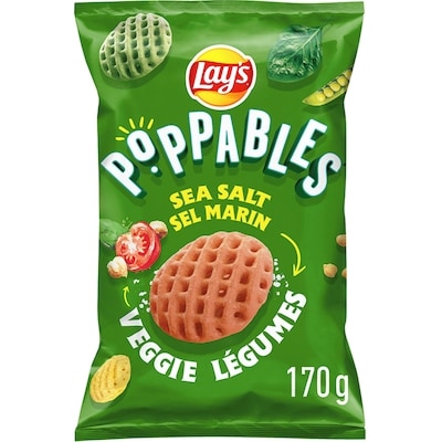 Lay’s Poppables Légumes collations de pommes de terre et de légumes Sel marin 170 g, 3,23 $/100g